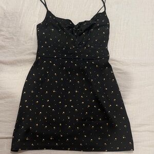 Abercrombie & Fitch Black Mini Dress with Gold Accents